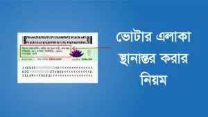 ভোটার স্থানান্তরের আবেদন প্রক্রিয়া