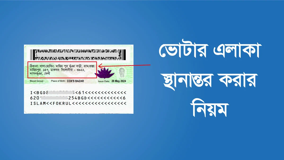ভোটার স্থানান্তরের আবেদন প্রক্রিয়া